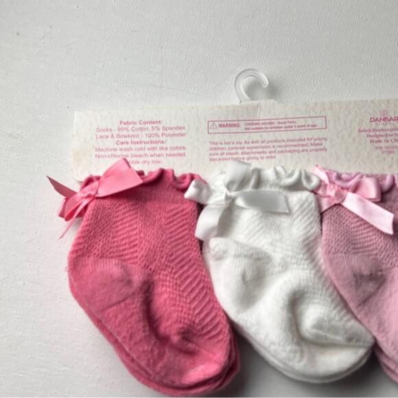 Sparkle My Universe Kids Bow Ankle Multi-pack Socks Sz 6-12 M Six Pairs - Picture 8 of 12